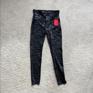 {NEW} SPANX Faux Leather Camo Leggings